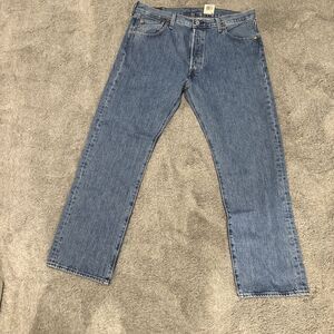 NEW Levis 501 Original Shrink To Fit Button Fly Jeans Blue Men's 36x30 NWT